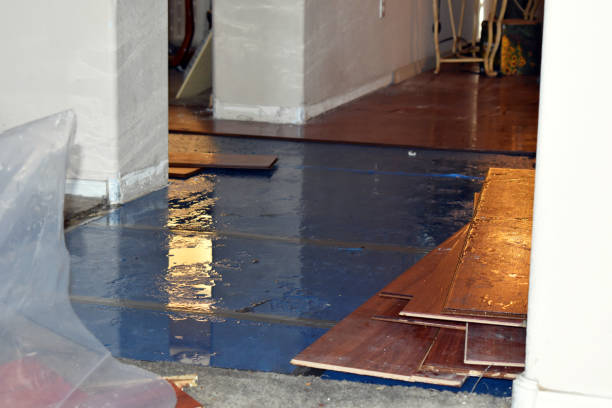 Professional Water Extraction technician working in Temple, ME
